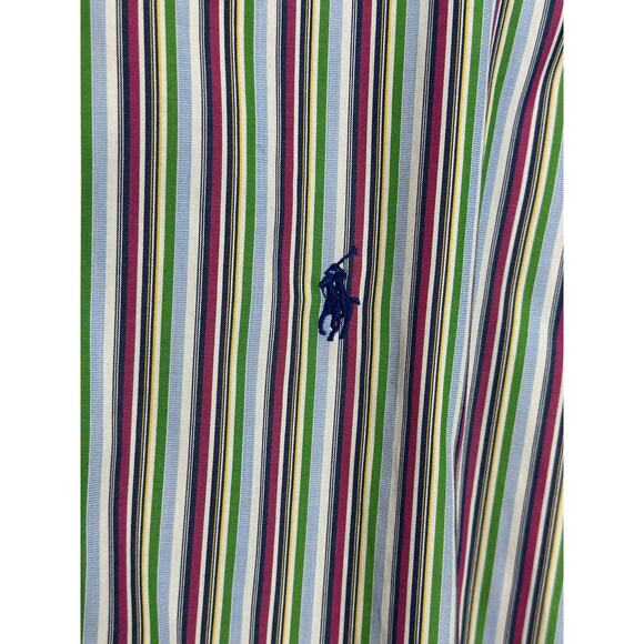 VTG Ralph Lauren Button Down Classic Fit Colorful Casual Preppy Men's Size 17/XL - Picture 4 of 9